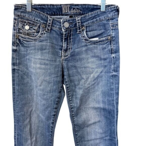 Kut from the Kloth Women’s Jeans Accent Pocket Boot Cut Medium Wash Size 4 Denim - Picture 5 of 16